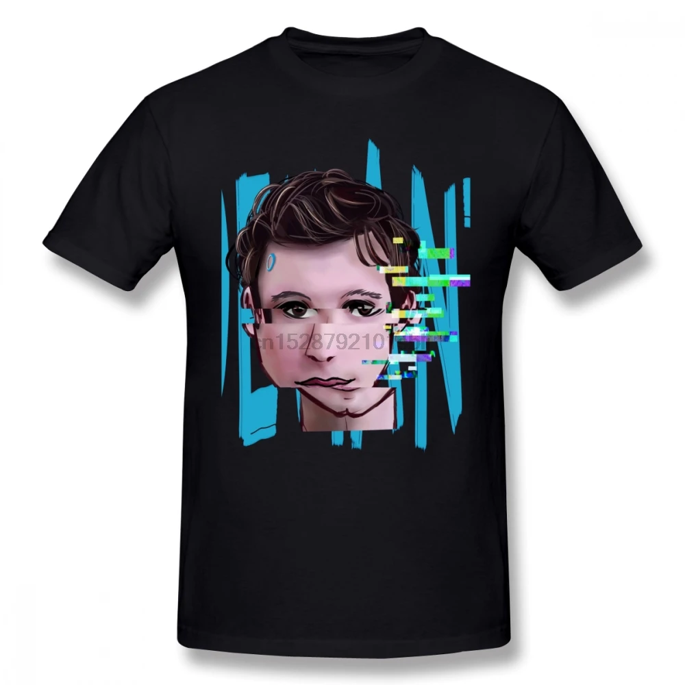 

Detroit Become Human T Shirt Deviant Connor T-Shirt Awesome Graphic Tee Shirt Man Cotton Streetwear Short Sleeves XXX Tshirt
