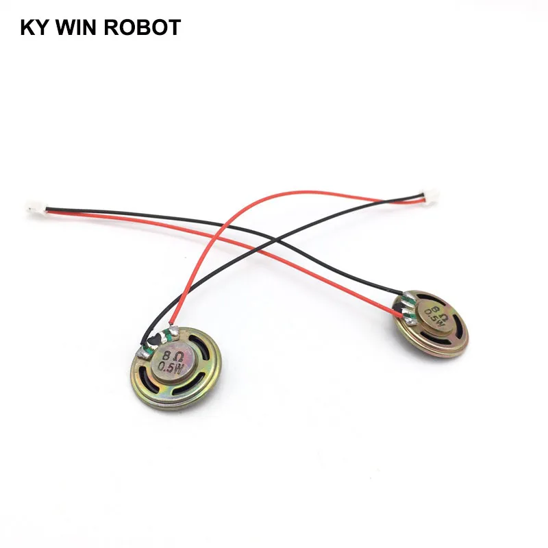 2pcs New Ultra-thin speaker 8 ohms 0.5 watt 0.5W 8R speaker Diameter 23MM 2.3CM thickness 5MM with PH2.0 terminal wire length 10