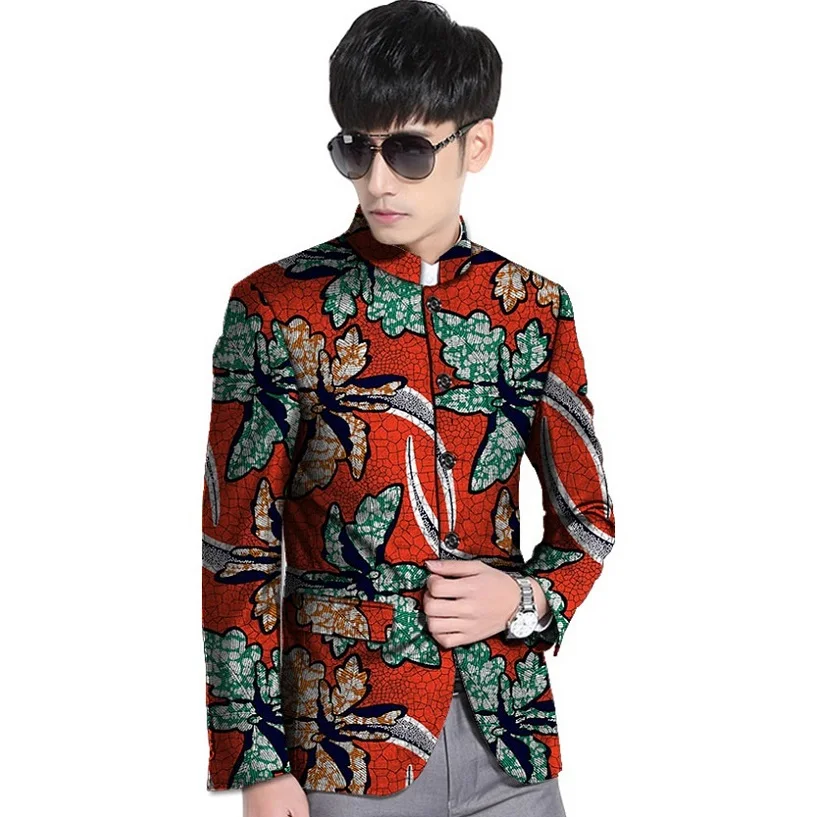Мода весна верхняя одежда Африка Pattern стиль печати мужчины формальный пиджак Африка одежда человек Дашики пальто одежда Индивидуальные