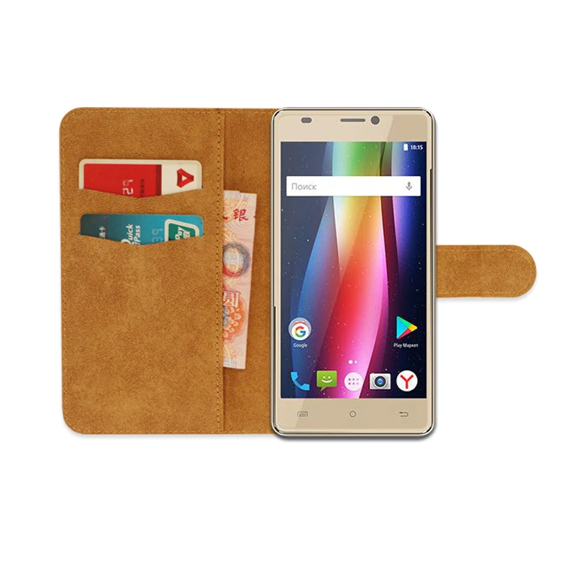 Роскошный эксклюзивный чехол книжка BQ 5005L из искусственной кожи нескользящий