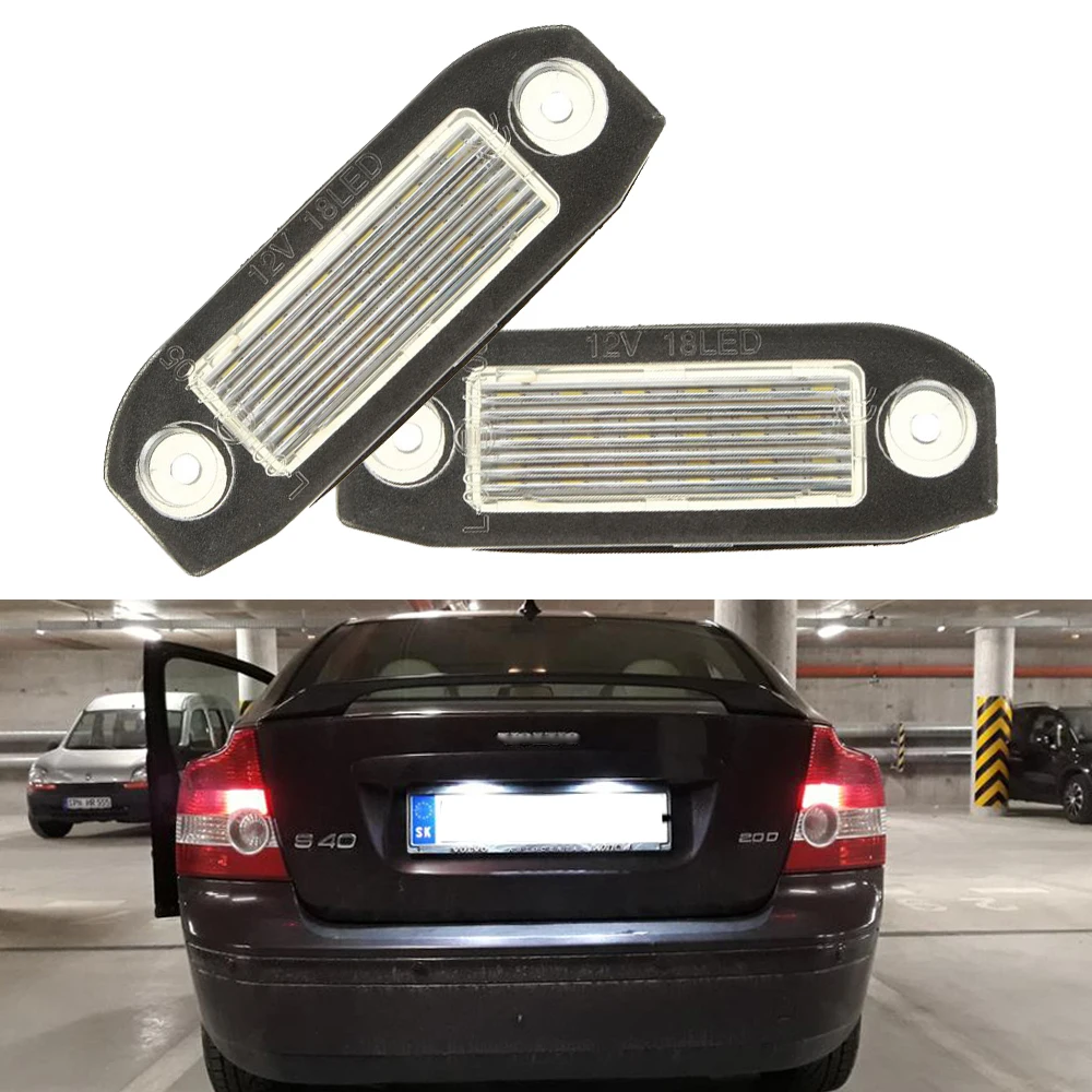 2 шт. Canbus светодиодный номерной знак светильник для Volvo S80 XC90 S40 V60 XC60 S60 C70 V50 XC70 V70