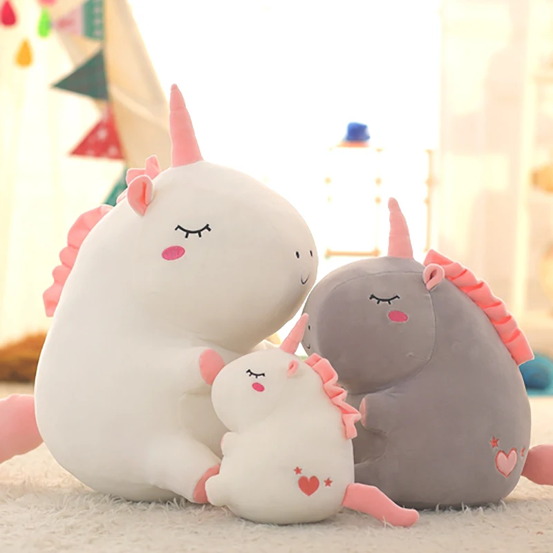 Kawaii мультфильм Радуга Единорог Мягкие животные плюшевые игрушки животное лошадь