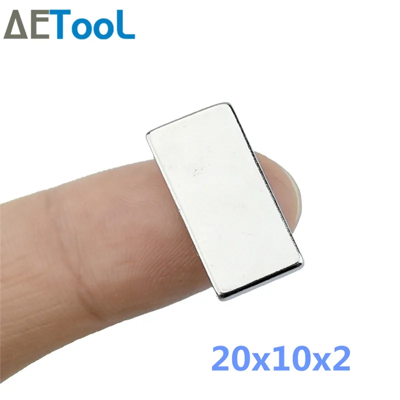 

AETool 6Pcs 20x10x2mm Block Magnet Neodymium Magnets Strong Magneet Permanent N38 NdFeB Cuboid Magnetic 20 mm x 10 mm x 2 mm