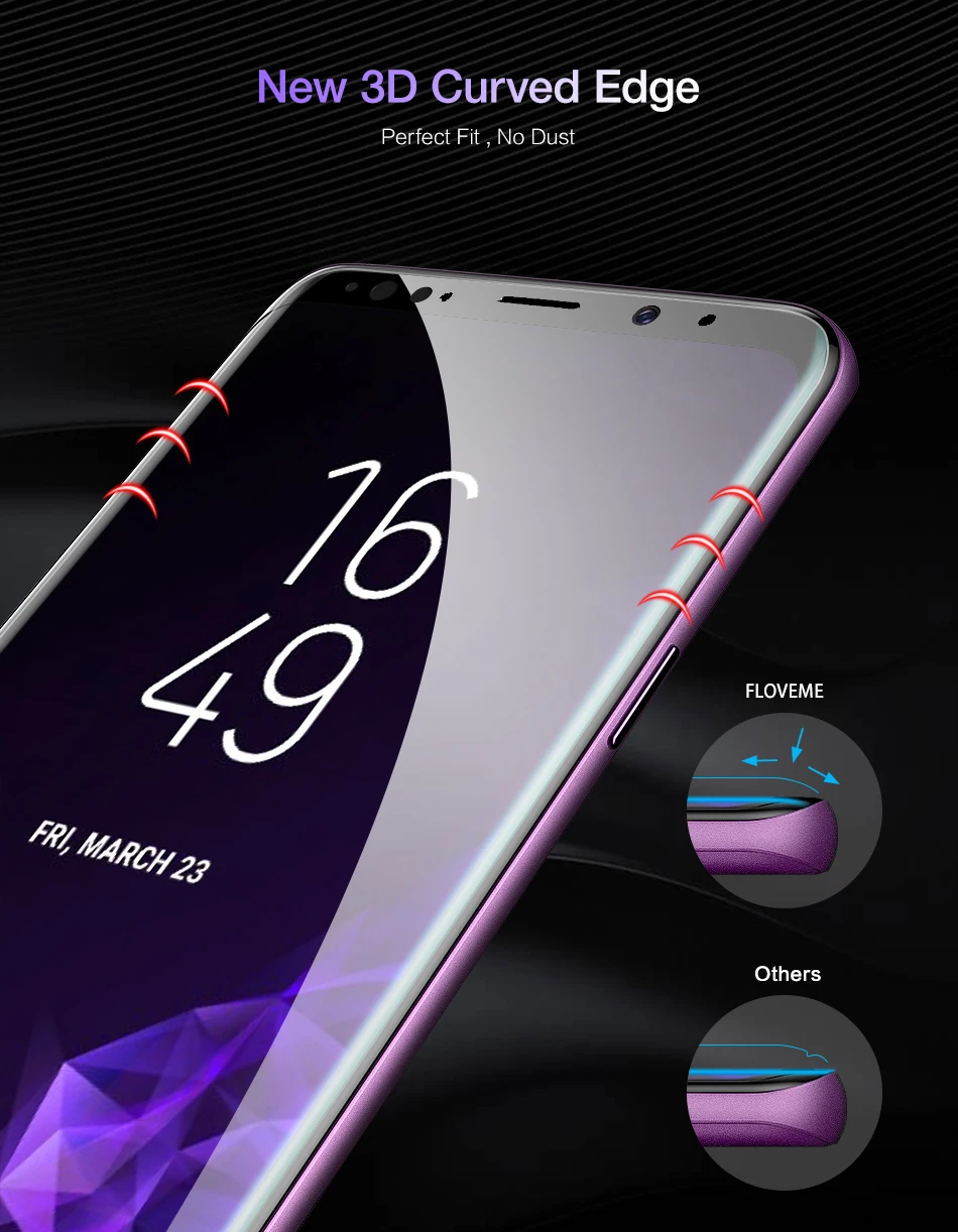 FLOVEME мягкая защитная пленка для samsung Galaxy S9 S8, 3D изогнутая полноэкранная крышка для samsung S8 Plus, не закаленное стекло