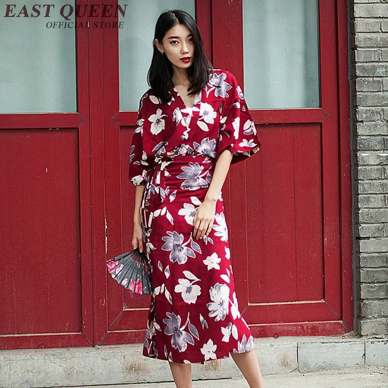 Women floral japanese kimono traditional ladies elegant traditional japanese kimonos fashion kimono KK164