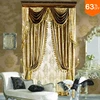 Golden flowers Press on Small fur surface curtains for hotel Hall Curtain Classic elegant Living Room Curtains Apricot gold new 1
