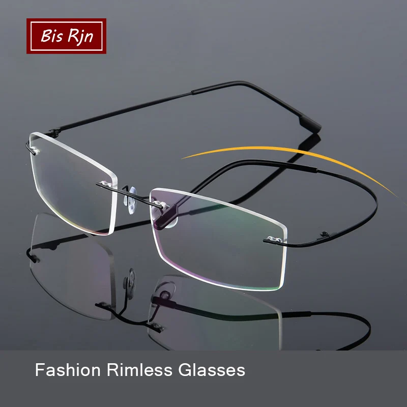 

Folding Rimless Optical Glasses Frame Man Square Computer Eyeglasses Lightweight Memory Titanium Spectacle Frame Woman Z858