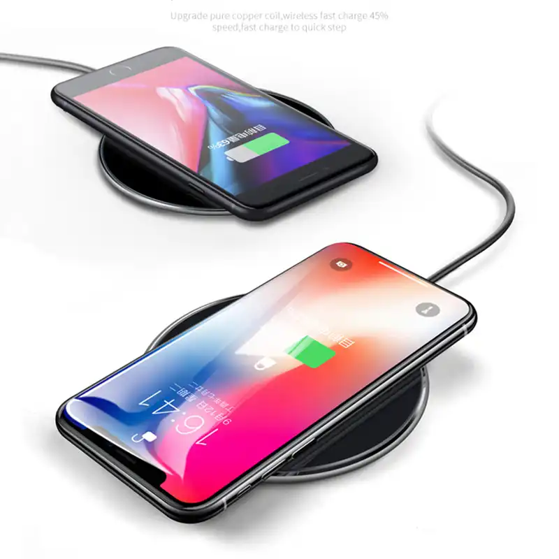Беспроводное зарядное устройство Qi 10 Вт для iPhone X 8 Plus быстрая зарядка Samsung Galaxy S9 S8
