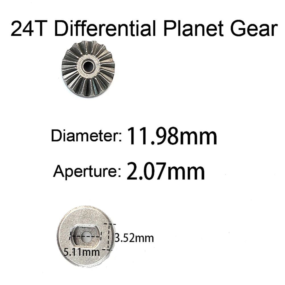 12T 24T 30T Metal Motor Driving Gear Planet Gear Differential Gear Combo Kit for WLtoys 12428 12423 RC Car Truck Vehicle Part (7)