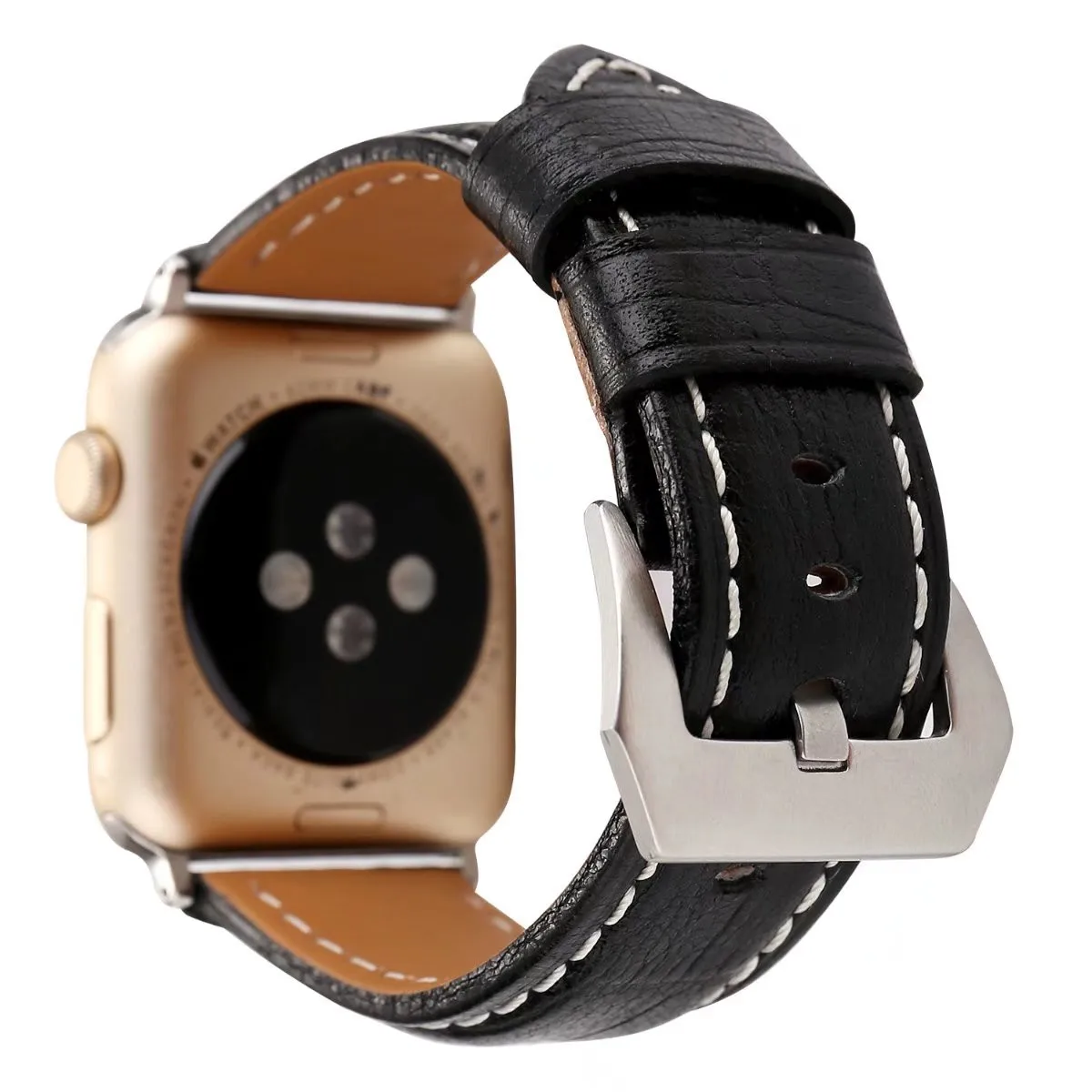 Ретро Стиль натуральная кожа крокодила ремешок для наручных часов Apple Watch iWatch