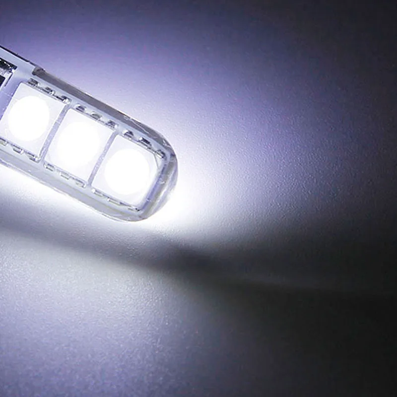 Leites Super Bright T10 Led Bulbs 194 5050 6 smd DC 12V License Plate Light Clearance Lights Waterproof Car-styling (4)