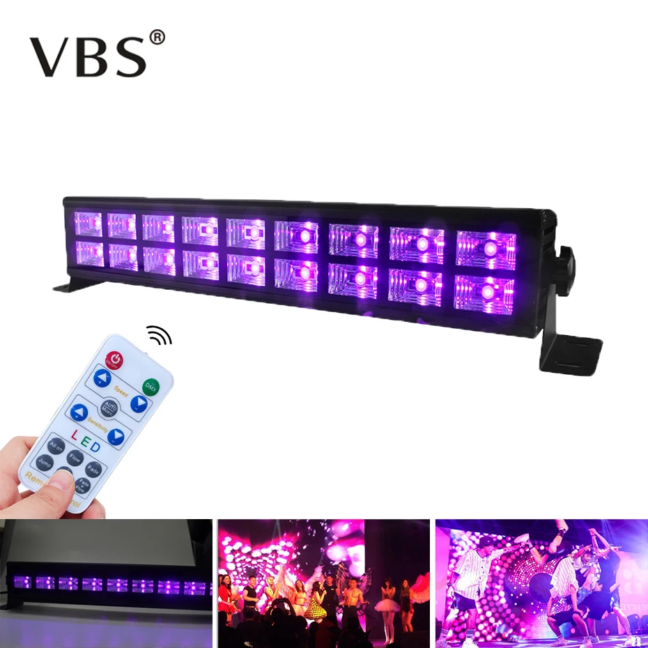 

27W/54W UV Led Black Light Bar Party Lamp with Remote Control Stage Lighting Effect Disco Light Christmas Home Party Decoration