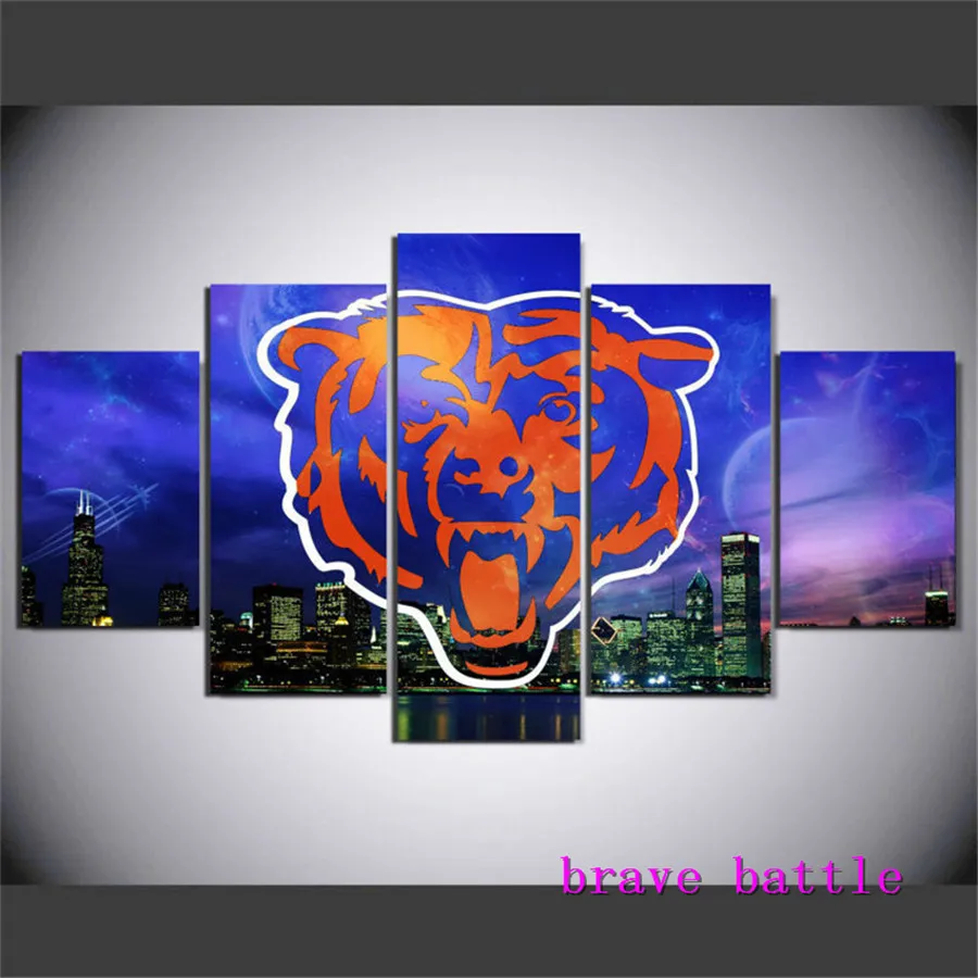 

Chicago Bears Home Decor HD Print Portrait Art Painting on Canvas