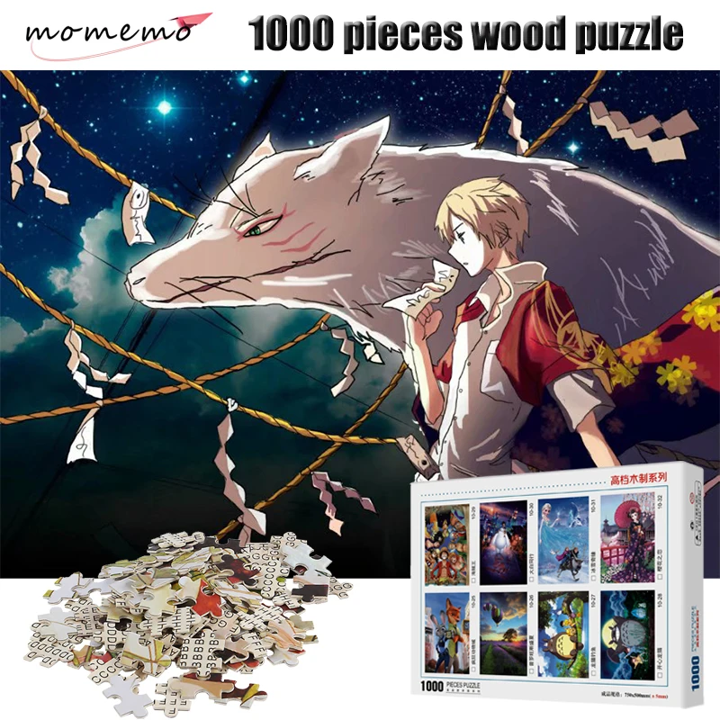 

MOMEMO Natsume's Book of Friends 1000 Pieces Jigsaw Puzzle High Definition Cartoon Anime Wooden Puzzles 1000 Pieces Puzzle Gifts