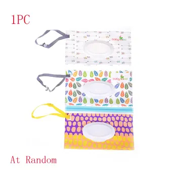 

Eco-friendly Easy-carry Snap-strap Wipes Container Wet Wipes Bag Clamshell Cosmetic Pouch Clutch and Clean Wipes Carrying Case