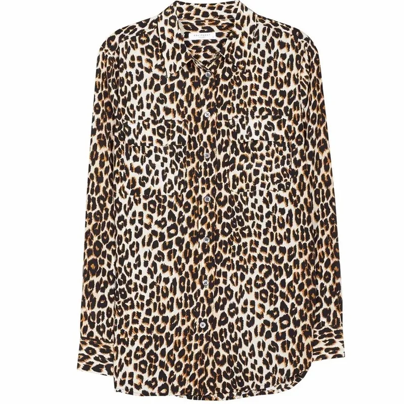 100% Silk Blouse 2019 Leopard Print Women Blouses Long Sleeve Turn Down Collar Shirts Blusas Chemisier Femme Office Casual Tops 100% Silk Blouse 2019 Leopard Print Women Blouses Long Sleeve Turn Down Collar Shirts Blusas Chemisier Femme Office Casual Tops