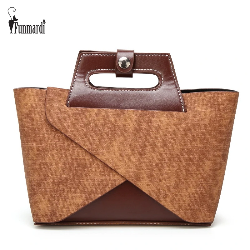 

FUNMARDI Vintage Detachable Leather Bags High Quality Women Shoulder Bags Luxury Women Bags Multifunction Composite Bag WLHB1724