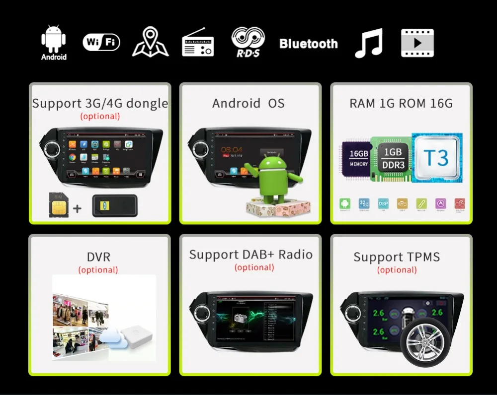 Excellent Bosion android 8.1 car dvd player radio for kia k2 Rio 2010 2011 2012 2013 2014 2015 2016 2017 radio stereo dvd gps navigation 4