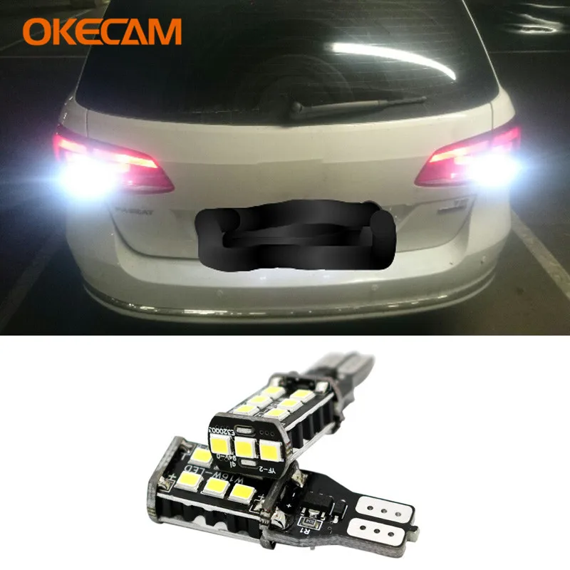 

2x For Volkswagen VW Passat B7 Canbus No Error T15 W16W LED Reverse Light 15 SMD Car LED Backup Light Rear Lamp Turn Signal Bulb