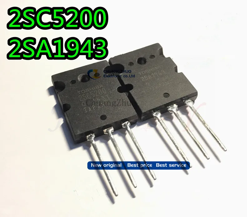 

5pair 2SC5200 2SA1943 C5200 5PCS+ A1943 5PCS Original quality good quality
