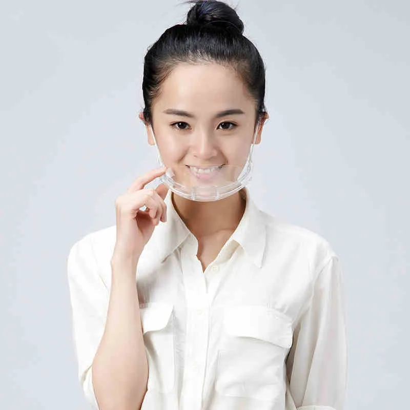 

10pcs/lot Dust Mask Plastic Transparent Half Masks Anti fog Anti spill Mask for Home kitchen Restaurant Hotel Food Catering