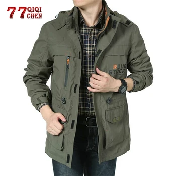 

Bomber Jacket Men Multi-pocket Waterproof Military tactical Jacket Autumn Winter Breathable Windproof Windbreaker Men Coat