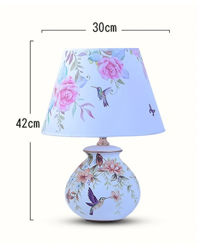 Tecido de Cerâmica Chinês Arte Candeeiro Mesa Estudo Sala Estar Quarto Lâmpada Cabeceira Casa Deco Rural Simples Porcelana Luzes 12 estudo sala estar quarto lâmpada cabeceira casa