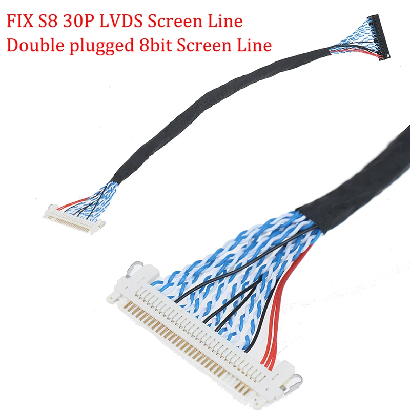 

250mm with hooks LVDS Cable FIX S8 30P double 8bit for 17-21 LCD LVDS cable
