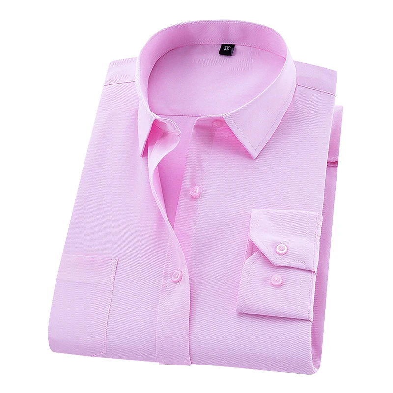 DAVYDAISY 8xl 7xl Men Shirt Long Sleeved Man Business Causal Shirts Twill White Yellow Shirt Brand Formal Shirts Soft DS275