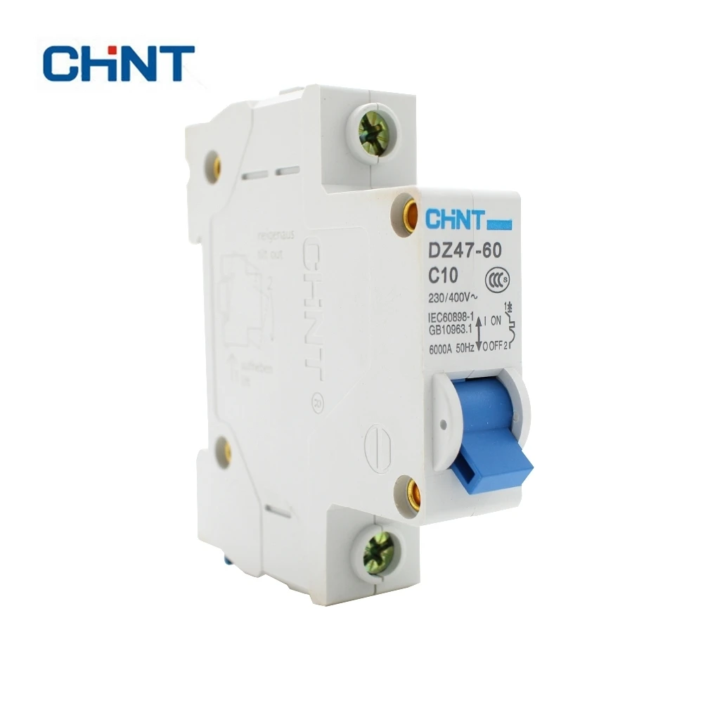 Китайский миниатюрный автоматический выключатель C10 AC230/400V 1 P 10A номинальный ток