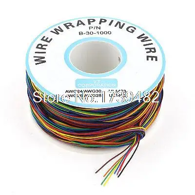 305 м 30AWG 0 25 мм Оловянная медная проволока 8 Wire цветная тестовая кабельная