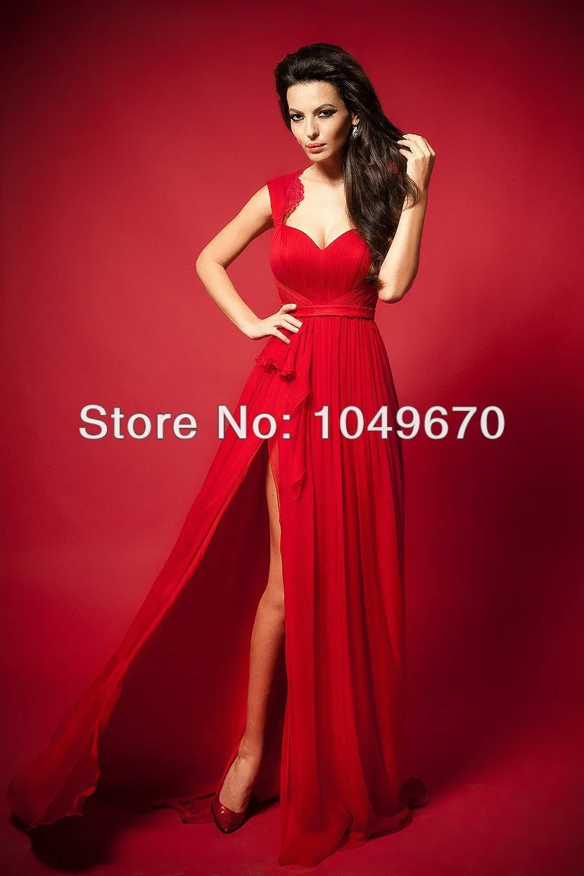 Free Shipping 2014 Special Occassion Red Cap Sleeves Sweetheart Prom Evening Dress Formal Long Party Dresses N102 | Свадьбы и