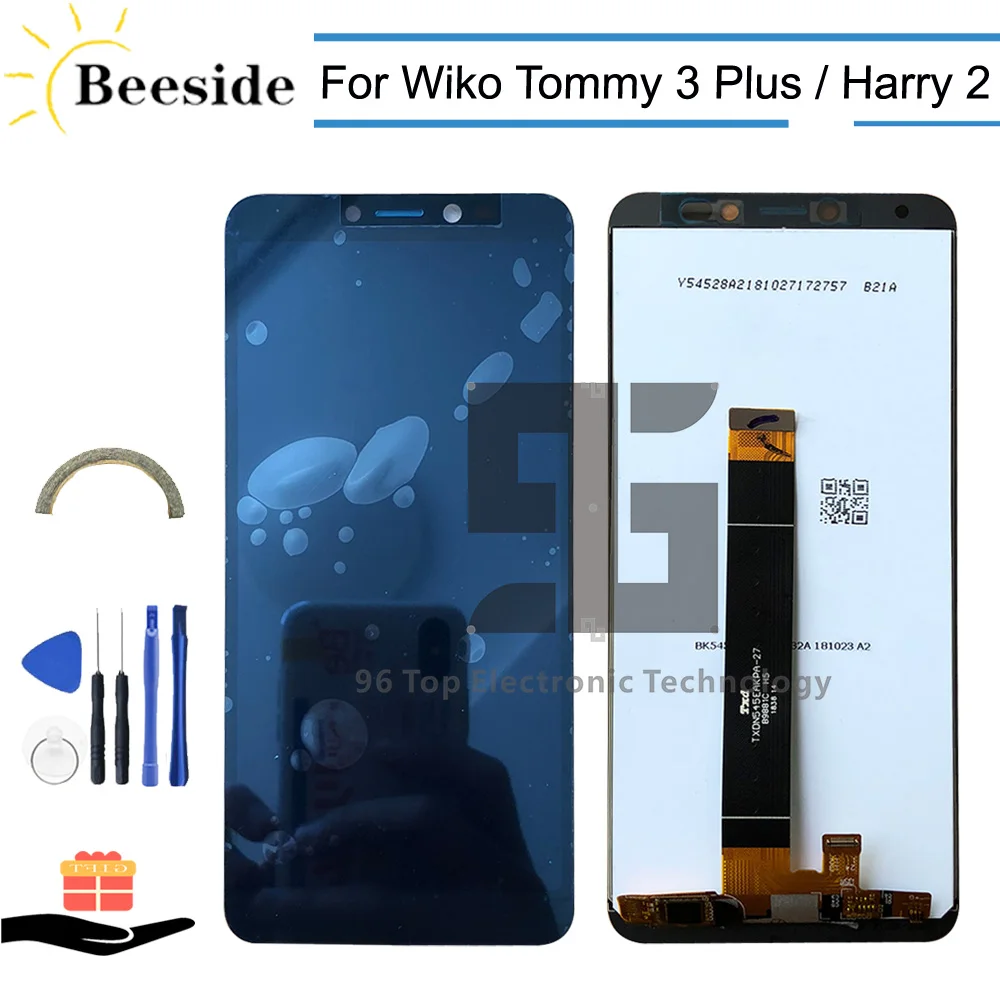 AA + качественный ЖК-дисплей 5 4 ''черный для Wiko Tommy 3 Plus M2447/harry 2 с сенсорным