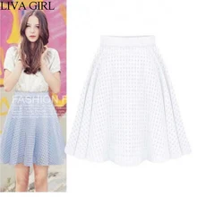 LIVA/модные юбки для девочек; женская летняя элегантная юбка в стиле ретро; Повседневная бальная юбка с высокой талией; однотонная клетчатая юбка; Saias