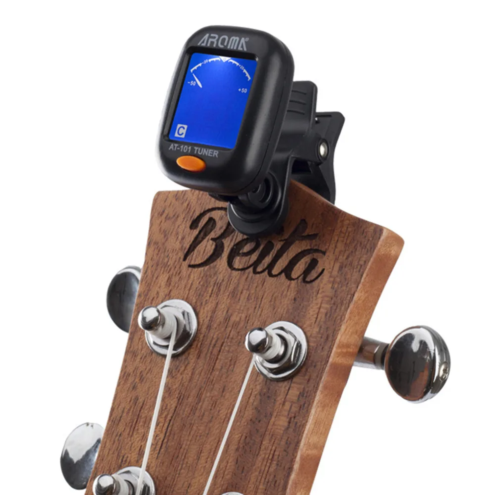 Портативный ЖК-дисплей вращающийся гитарный укулеле тюнер клип цифровой тюнер для акустической гитары электронная скрипка аксессуары Горячая Распродажа