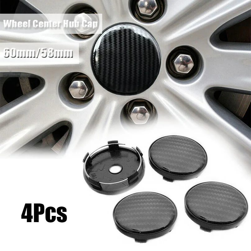 4x 60mm Universal ABS Car Wheel Tire Car Wheel Center Caps Tyre Rim Hub Cap