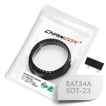 100 шт.) BAT54A SMD Шоттки барьер выпрямитель диоды 200mA 30 V SOT-23(SOT-23-3) 0.2A 30 вольт(маркировка KL2) Летучая мышь 54A