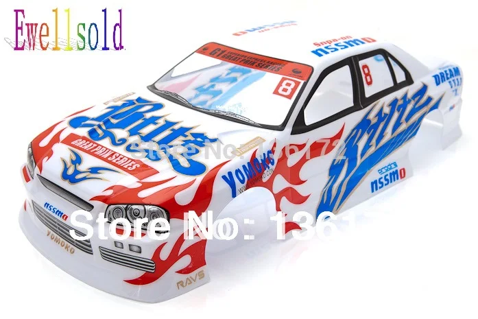 

Ewellsold 1:10 Radio Control Car 1/10 rc car Skyline body shell 200mm NO:S015W