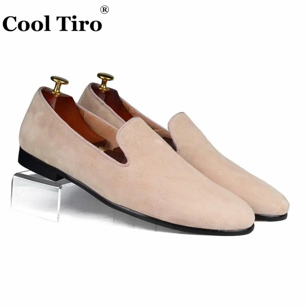 beige backless loafers