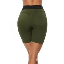 Высокая Талия шорты для йоги сексуальные женские для фитнеса Спортивные шорты влаги впитывающие для фитнеса Беговая велосипедные шорты