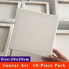 Shucai растягивается холст 20 см x 20 см-холст искусство 10-шт Упаковка-тройной грунтованный художественный холст