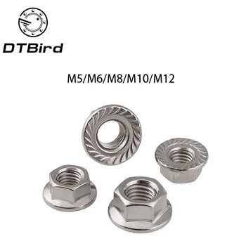 

Free shipping 10pcs DIN6923 m5 m6 m8 m10 m12 Stainless Steel 304 left therad hex flange Nuts 2017