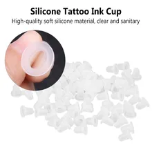 200pcs/Bag S/M Silicone Tattoo Ink Cap Cup Plastic Pigment Cups Accessories Holder for Tattoo Machine Microblading Pen Supplies