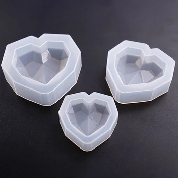 

Diamond Heart Shaped Silicone Jewelry Mold Handcraft Epoxy Tools For Making Jewelry Accessories