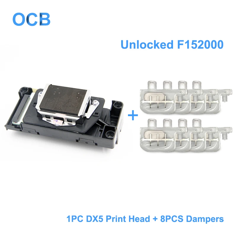 

Brand New F152000 Unlocked Printhead DX5 Water Based Print Head For Epson Stylus Photo R800 Printer Head (8Pcs Dampers For Free)