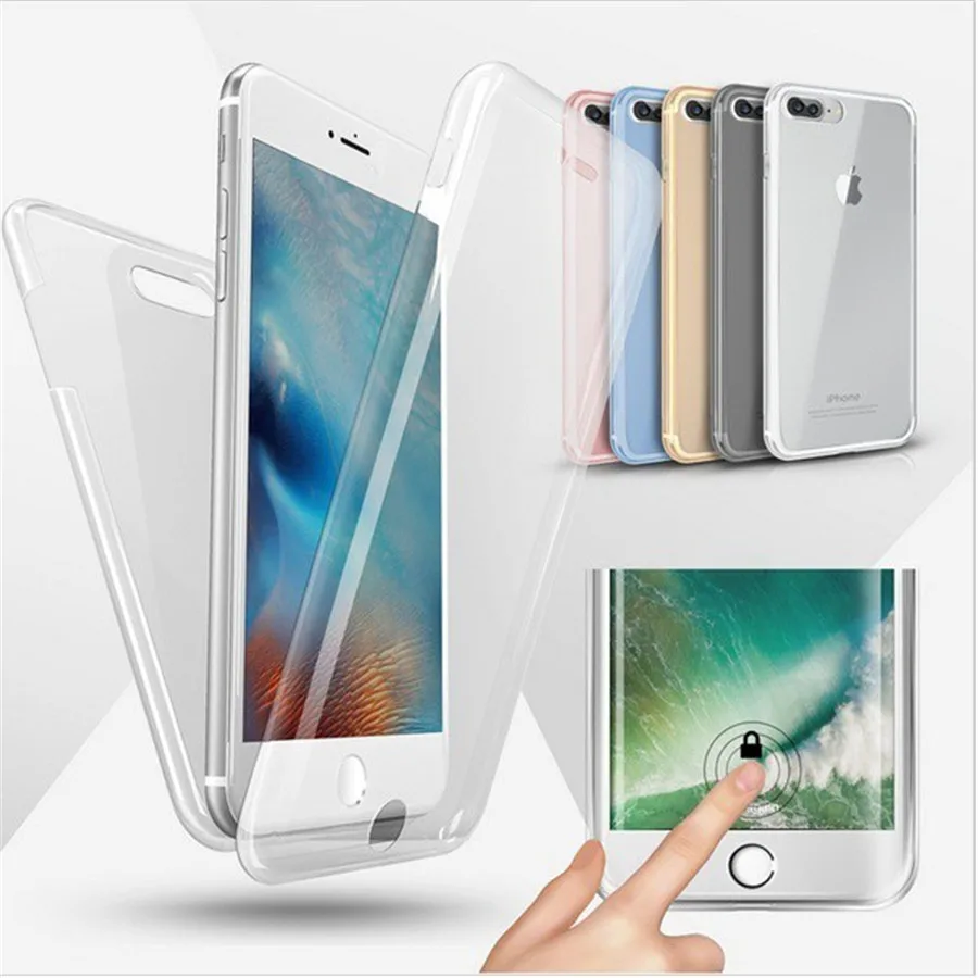 

for iPhone X Case iPhone 7 8 Plus Apple Casing 360 Full Protective Soft Clear TPU Phone Cases for iPhone 7 8 Case Cover Silicone