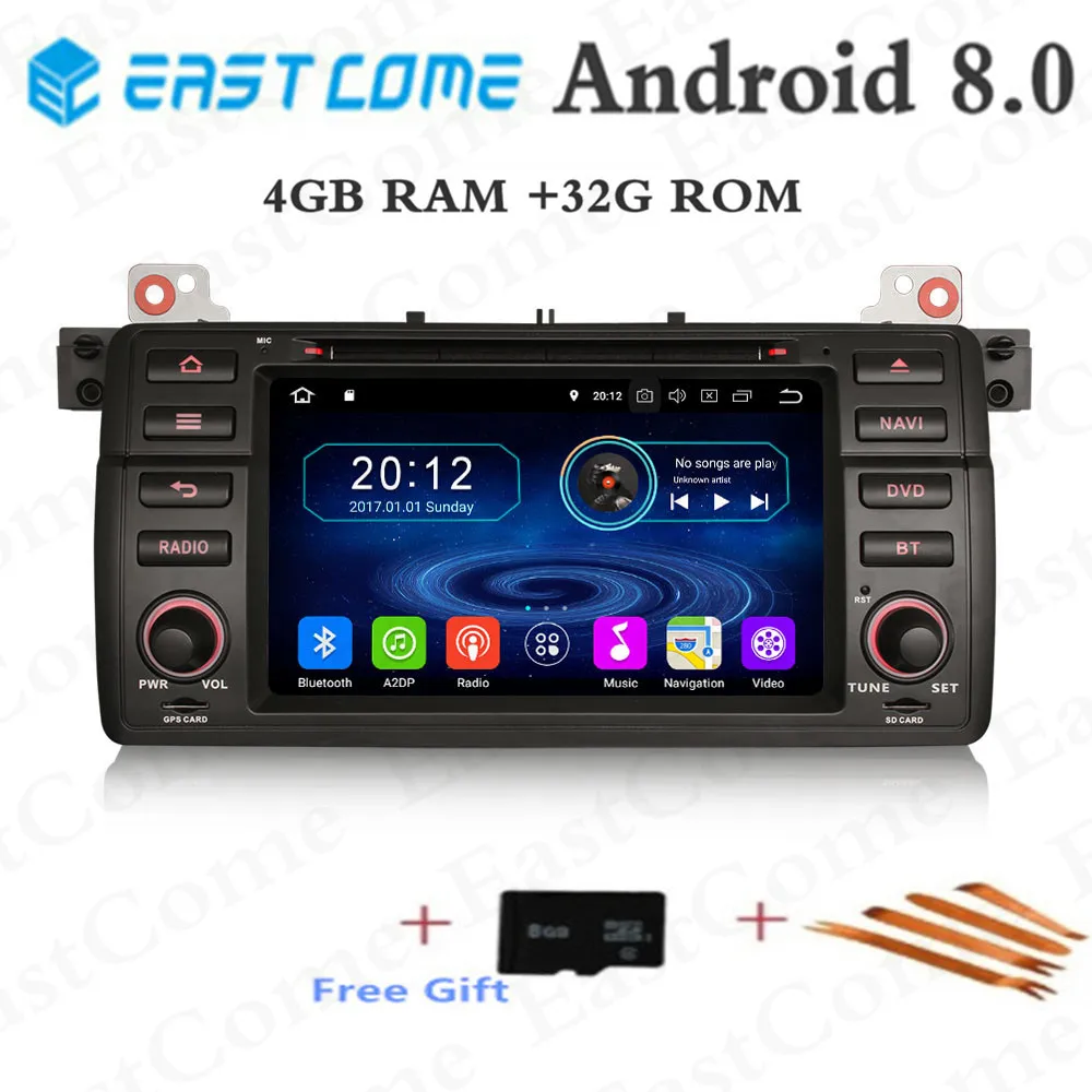 

Android 8.0 Eight Octa Core 4GB RAM Car DVD Player For BMW 3 Series E46 M3 318i 320i 325i 328i Rover 75 MG ZT Stereo Radio GPS