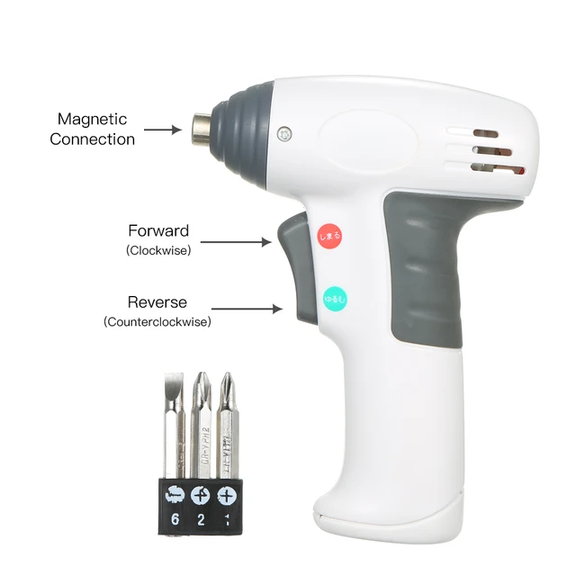 Mini Rotary Wireless Household DIY Electric Screw Driver Set Battery Operated Cordless Screwdriver Drill with 3 PCS Screws