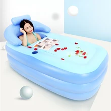Новая YT-510 Бытовая надувная Ванна Портативная Домашняя теплая спа-ванна для взрослых безопасная Экологичная Складная Толстая Ванна из ПВХ 450L