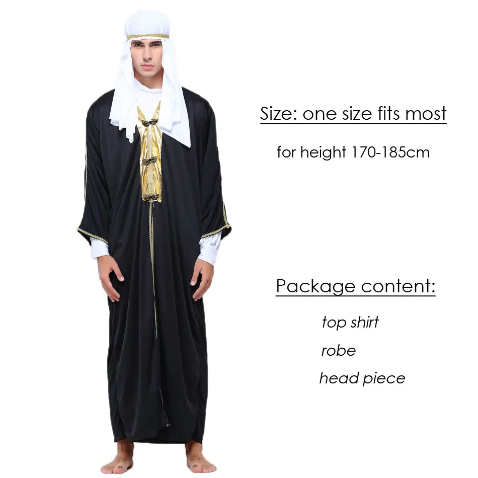 Umorden арабский костюм в стиле шейха халат Новинка костюмы для мужчин Sultan Необычные карнавал Хэллоуин вечерние Косплей